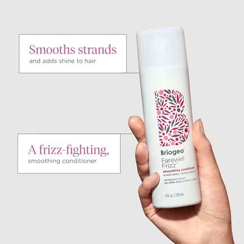 Briogeo Farewell Frizz Smoothing Conditioner, Tame Frizz and Restore Shine to Dull, Dry Hair, Nourishes and Smooths, Argan Oil for Shine, Vegan, Cruelty-Free