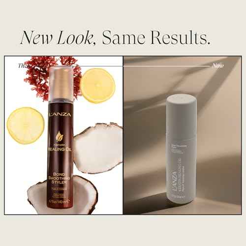 L'ANZA Bond Smoothing Styler, Keratin Healing Oil Bond Restore Treatment & Styling Cream, Phyto IV Complex Repair Treatment for Dry, Damaged Hair, Split End Repair Serum, New Bottle
