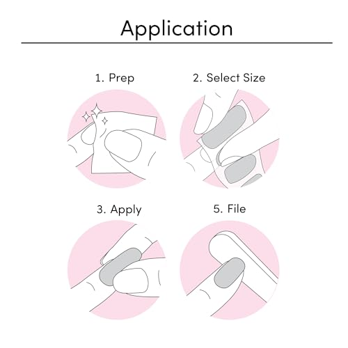 Dashing Diva Gloss UV Free, Long Lasting Gel Nail Stickers | Chip Resistant | 32 Nail Wraps, Prep Pad, Nail File