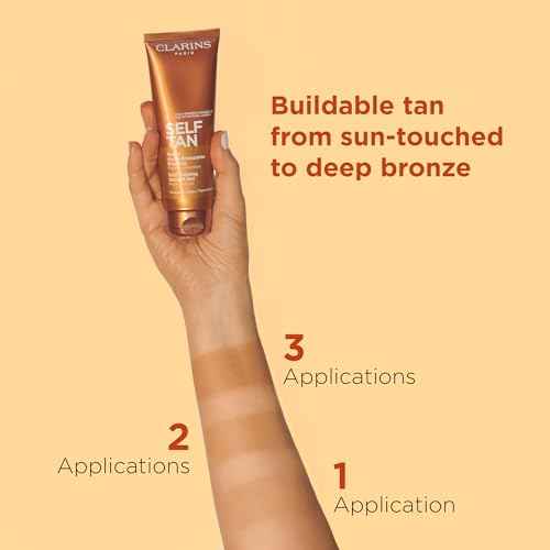 Clarins Self Tanning Tinted Gel | Self Tanner For Face and Body | Natural, Long-Lasting, Streak-Free, Buildable, Instant Tan* | Non-Staining and Fast Absorbing | Contains Glycerin