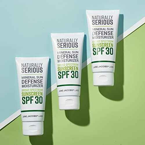 Naturally Serious | Mineral Sun Defense Moisturizer Broad Spectrum Sunscreen SPF 30, Mineral Sunscreen SPF 30, Sunscreen Moisturizer For Face, Vegan Skincare, Cruelty-Free Skincare