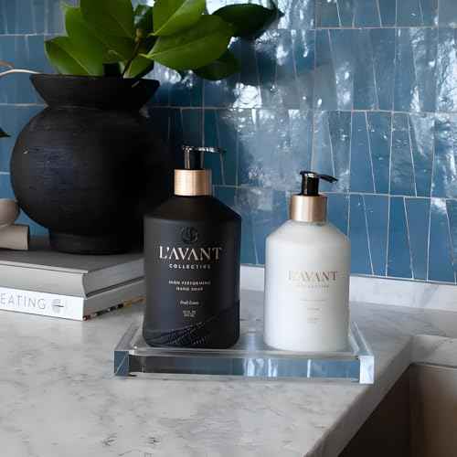 L'AVANT Collective Hand Lotion & Hand Soap Bundle Fresh Linen | High Performing Formula Luxurious Ingredients for Soft & Smooth Hands | 2 Glass Bottles Kitchen Accessories Home Decor Hostess Gifts