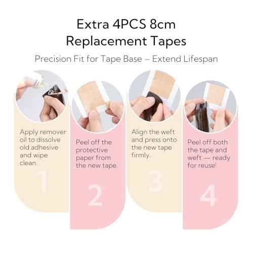 HOTBANANA Wide Tape in Hair Extensions Human Hair, DIY Cut Tape in weft hair extensions£¬20inch 100g 20pcs Balayage Dark Brown Mixed Chestnut Brown Straight Style