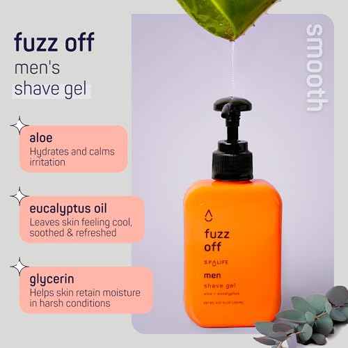 SpaLife Mens Body Wash Gift Set w/ Body Wash, Shave Gel, After-Shave Gel, Shampoo | Mens Skin Care Gift Set | Skincare Christmas Gifts for Men | Gifts for Men | Men's Skincare | 4-Piece