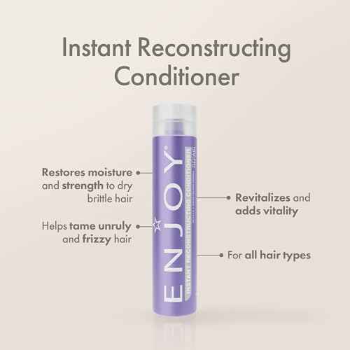 Enjoy Hair Care Instant Reconstructing Conditioner For Damaged Hair, Conditioner Curly Hair, Sulfate Free Hair Conditioner, Deep Conditioner - 33 Fl Oz
