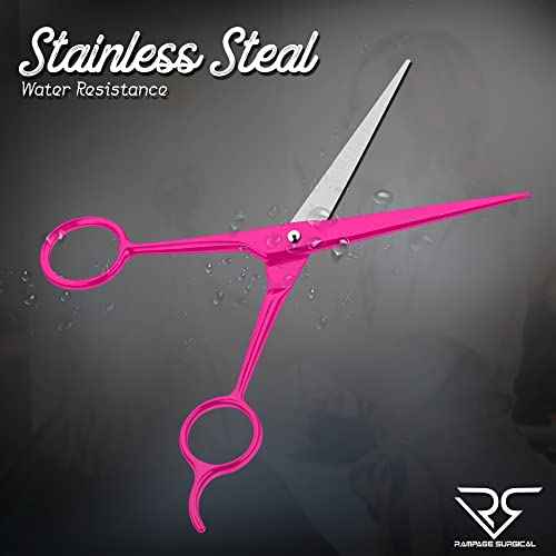 Professional Hairdresser Scissors 6.5" Inch Pink Hair Cutting Shears Japanese Stainless Steel Salon Barber Scissor (Barber Scissors, Japanese, B-4)