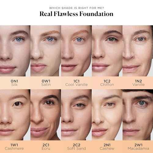 Real Flawless Weightless Perfecting Waterproof Foundation, Medium Coverage Foundation, Buildable Coverage, 12 HR wear, Non-comedogenic, 1oz