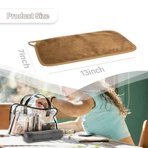 Nugilla Makeup Remover Cloths, 8 Packs Makeup Remover Towels Reusable Face Wash Cloth, Soft Microfiber Face Cloth for Women(Light Brown)