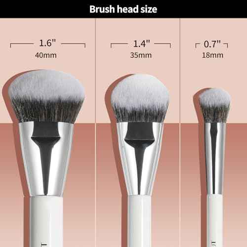 Makeup Brush for Foundation Concealer Blush Contour Liquid Cream Blending Angled Shape