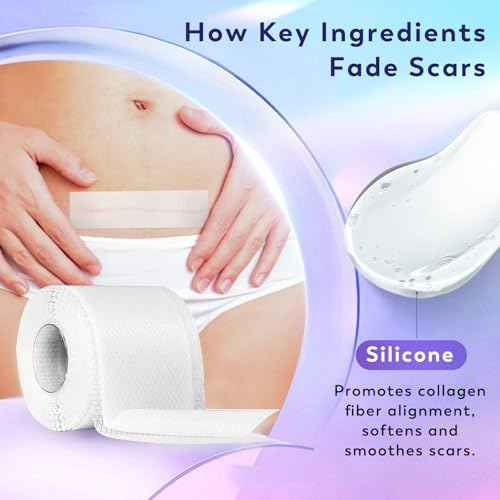 Silicone Scar Sheets, Silicone Scar Tape(1.6"x 60" Roll-1.5M), Medical Grade Scar Sheets, Scar Tape for Surgical Scars, Burn, C-Section, Keloid Scars, Acne Treatment, Stretch Marks Removal