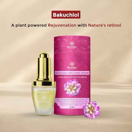 Bakuchiol Anti-Ageing Serum | Natural Retinol Alternative with Rosehip & Almond Oil | Treats Acne-Causing Bacteria & Pimples | No Chemicals or Fragrance | 20ml