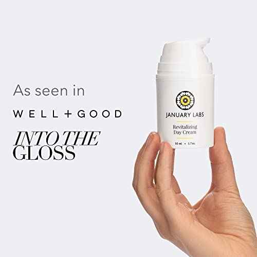 January Labs - Revitalizing Day Cream, Peptide Rich Face Moisturizer, Safe for Sensitive Skin & Dry Skin, 1.7 Ounce Airless Bottle
