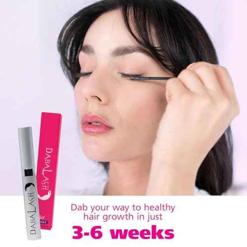 DABALASH Professional Eyelash & Eyebrow Growth Serum with Castor Oil ? Promotes the Appearance of Naturally Longer, Fuller, Thicker & Stronger Lash + Brow Hair ? 0.18 oz
