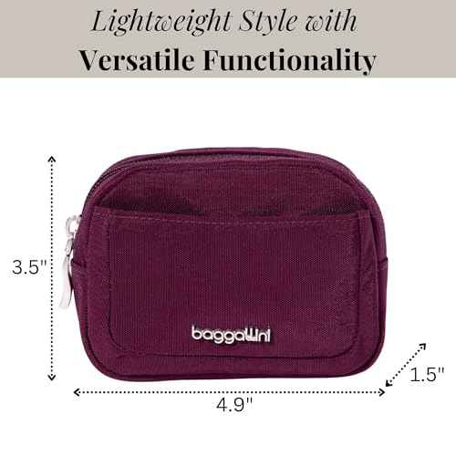 Baggallini Women's Pocket Cosmetic - Lightweight Bag - Travel Essentials Makeup Organizer Mini