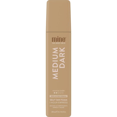 MineTan Medium Dark Self Tanning Foam | Bronze Collection - Best Fake Tanner Mousse for a Natural Sunless Glow, 1 Hour Express, Face & Body, Ultra Hydrating Formula, Coconut Scented, Vegan 6.7 Fl Oz