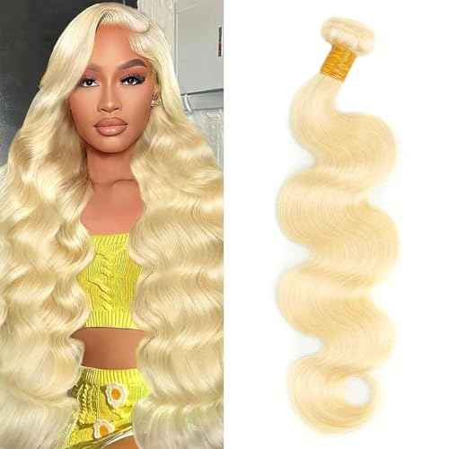 613 Bundles Blonde Human Hair Single Bundle 26 inch 1 Bundle Body Wave 100% Unprocessed 12A Brazilian Virgin 613 Human Hair Extensions for Women