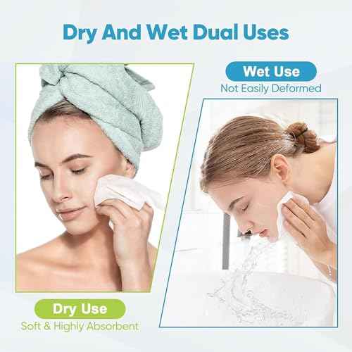 AIDEA Face Towels Disposable-50Ct, Facial Cleansing Wipes for Sensitive Skin, Facial Towelettes for Makeup Removing, Nursing, Travel, Dry Wipes Face Cloths
