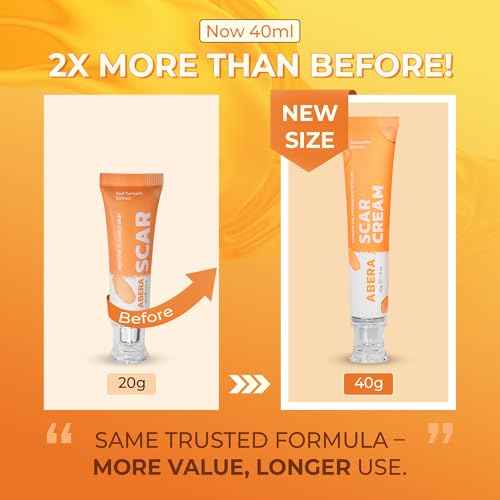 ABERA Scar Cream (Upgrade) - Skin Regeneration & Repair Cream - Heals Wounds, Promotes New Skin Formation, Soothes Scratches, Eczema, and Damaged Areas (1.41 Oz Per Item)