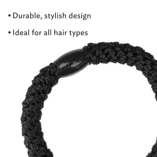 Green Hair Ties for Thick Hair, Grab & Go Ponytail Holders, 8 Pack, Lily Pad, Thick No-Crease Bands with Strong Hold, Damage-Free Design, Fresh Botanical Blend | L. Erickson
