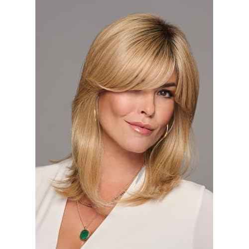 GABOR Magnetic Apppel Long Layered Wig With Whispy Bangs by Hairuwear, Average Cap - Medium Brown