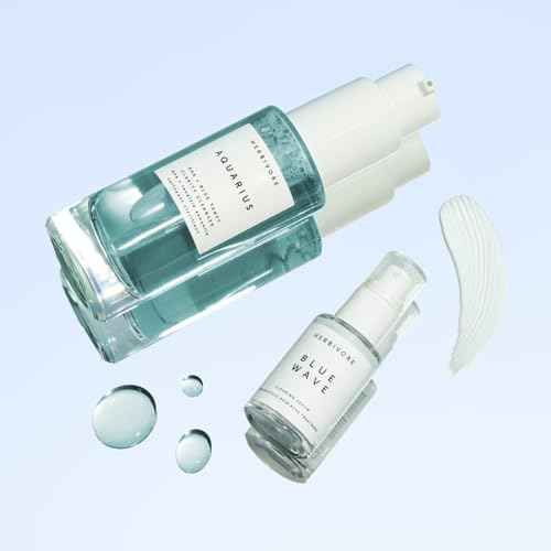 HERBIVORE Blue Besties Duo ? 2-Step Treatment for Acne-Prone Skin, Aquarius Cleanser (50 mL) & Blue Wave Serum (10 mL), Plant-Based, Vegan, Cruelty-Free