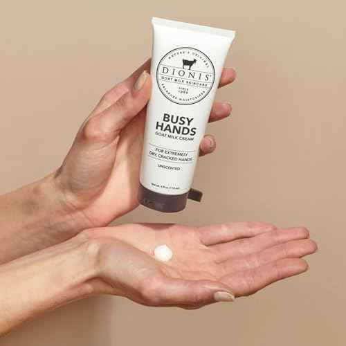 Dionis Goat Milk Skincare Busy Hands Cream, Cruelty Free, Paraben Free, Clean & Dermatologist Tested for Dry Sensitive Skin, Hydrating & Deeply Moisturizing Rich in Vitamins, Fragrance Free, 4oz
