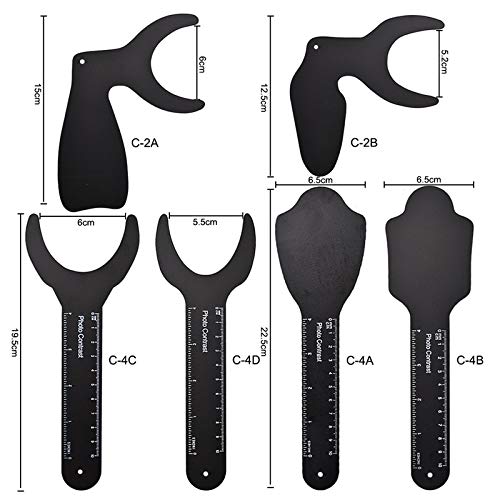 6 Pcs Dental Photography Contraster, 6 Size Black Background Board Intraoral Photographic, Palatal Photo Contrast Kit