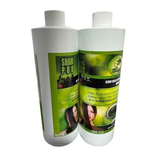 Cirugia Capilar De Celulas Madres De Manzana Con Argan (32 oz + Shampoo) Alisado Perfecto Y natural. (16oz)