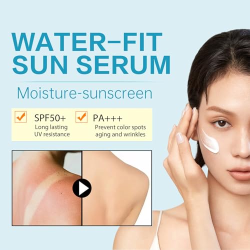 2 Pack Centella Sunscreen SPF 50, 50ML Light & Hydrating Centella Face Serum, Daily UV Defense Summer Sunblock for Face (1.7 Fl Oz (Pack of 2), Sun Protection Factor (SPF), 50)
