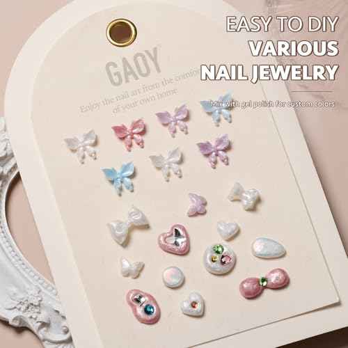 GAOY Pearl 3D Sculpting Gel for Nail Art, 15g Solid Nail Gel Non-Sticky Hard for Carving Molding and Building, Pearlescent White