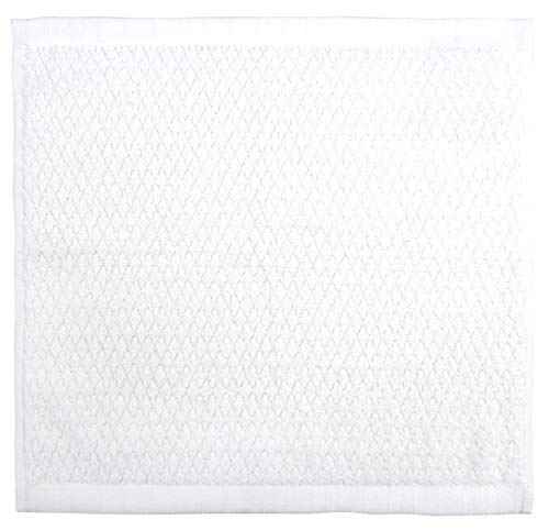Everplush Diamond Jacquard Washcloth, Set of 6, 13" x 13", White