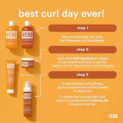 VERB Curl Conditioner - Soften, Define + Hydrate - Frizz Control + Curl Retention - Vegan, No Parabens or Harmful Sulfates