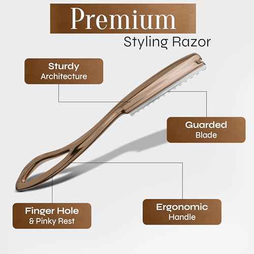 Fac?n Hair Razors for Cutting Hair - Professional Hair Styling Razor Kit with 11 Replacement Blades, Stainless Steel Hair Cutting Tool for Salon & Home, Premium Hair Thinning Texturizing Faether Razor
