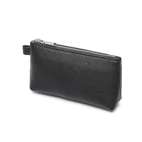 PU Leather Makeup Simple and Convenient Handbag Small Exquisite Storage Bag (Pu/Black)