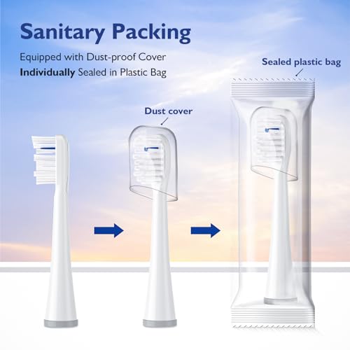 Toothbrush Replacement Heads for Sonic Fusion and Sonic Fusion 2.0, Sonic Fusion Professional and Sonic Fusion 2.0 Professional, SF-01, SF-02, SF-03 and SF-04 (White, 3Packs)