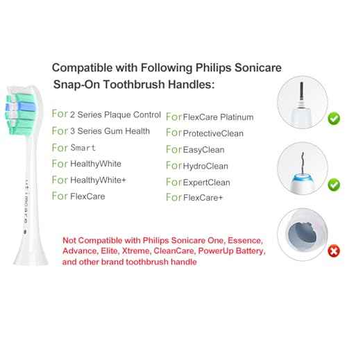 Replacement Toothbrush Heads Compatible with Philips Sonicare Electric Toothbrush, 10 Pack, Refills
