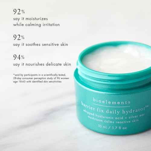 Bioelements Barrier Fix Daily Hydrator - 1.7 fl oz - Clinical Face Moisturizer - Target Irritation & Strengthen Sensitive, Dry Skin - Vegan, Gluten Free - Never Tested on Animals