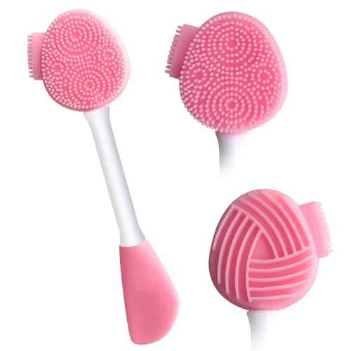 Silicone Face Scrubber Face Mask Brush Exfoliating Lip Cleansing Facial Cleansing/Wash Brush Exfoliator Blackhead Skin Care Tool Makeup Removes Dead & Dry Skin for Women Grils Men