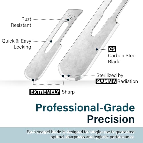 DermaTwist 10R Blades Dermaplaning 100-Pack Sterile Dermaplaning Razors for Women Face ? 10R Dermaplane Blades for face