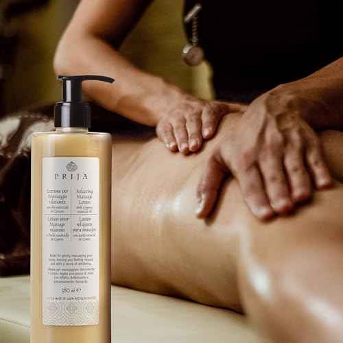 Prija Relaxing Massage Lotion with Aloe Vera and Cypress Oil, Refreshing and Moisturizing Body Cream Leaves You Feeling Relaxed with a Sense of Wellbeing 3 x 12.85 Fl. Oz