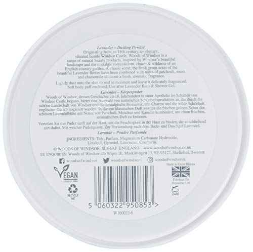 Woods Of Windsor Lavender Body Dusting Powder With Puff for Women, 3.5 Ounce