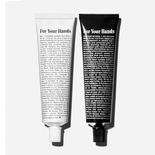 N?cessaire The Hand Duo ? The Hand Cream + The Hand Retinol Treatment Holiday Gift Set for Dry Hands ? Daily Moisture + Nighttime Repair with Ceramides, Peptides & Retinol ? 2 x 2.5 oz