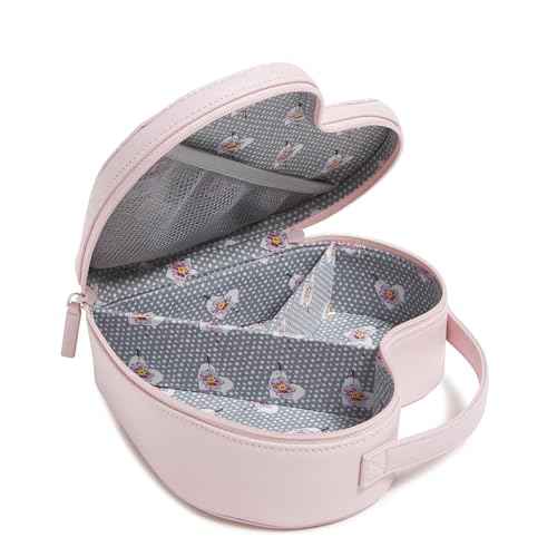 Vera Bradley Novelty Cosmetic Makeup Organizer Bag, Mon Amour Soft Blush