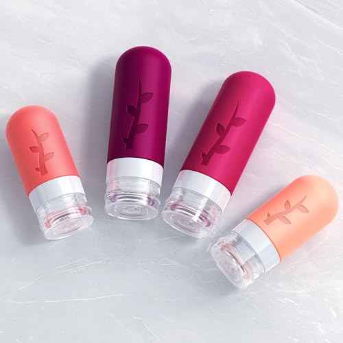 Travel Bottles for Toiletries, Tsa Approved Silicone Containers for Toiletries, Leak Proof Refillable Liquid 3oz 2oz Travel essentials for Shampoo Conditioner Lotion BPA Free