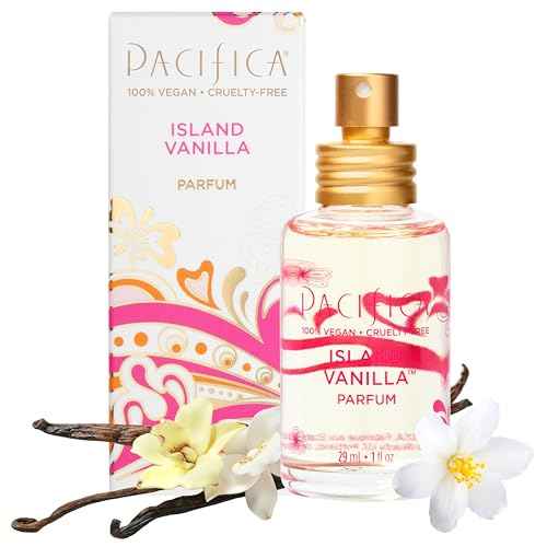 Pacifica Island Vanilla Perfume ? Clean Vanilla Fragrance for Women - Warm Tropical Aroma - Long-Lasting Clean Beauty Non Toxic Scent, Vegan & Cruelty-Free, 1 oz Travel-Friendly Spray