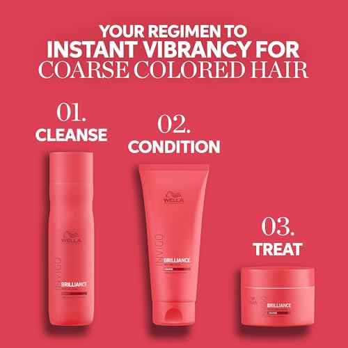 Wella Professionals Invigo Brilliance Shampoo for Coarse Hair | Color Protection & Vibrancy | 33.8 Fl Oz
