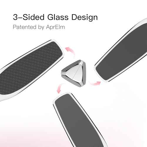 3-Sided Glass Foot Callus Remover, Professional 3-in-1(Coarse, Medium, Fine) Foot File, Pedicure Tools for Feet Hard Skin Smooth Polishing (White)