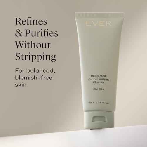 EVER Rebalance Gentle Purifying Cleanser ? Purifying Gel Cleanser with Salicylic Acid & Willow Bark for Oily Skin, Deep Pore Cleanse & Blemish Control, Clean-Formulated - 3.5 fl oz