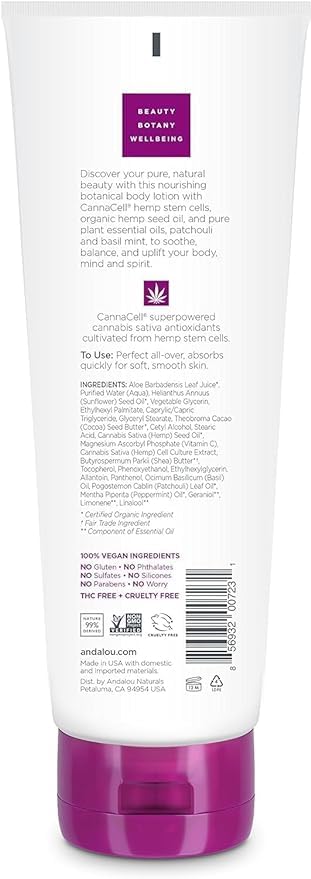 Andalou Naturals CannaCell Body Lotion, Ritual, 8.5 Ounce