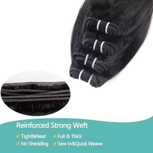 12A Straight Human Hair Bundles (12 12 14 14 Inches, 4 Bundles) 100% Unprocessed Brazilian Virgin Hair for Women Natural Black Hair Weave